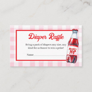 She's Ready to Pop Soda Baby Shower Diaper Raffle Begleitkarte
