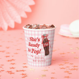 She's Ready to Pop Soda Baby Shower Pappbecher