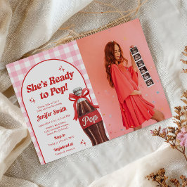She's Ready to Pop Soda Baby Shower Photo Einladung