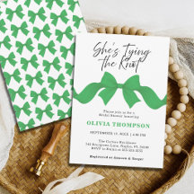 She's Tying the Knot Green Bow Bridal Shower
