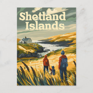 Shetland-Inseln Reise Anzeige Postkarte