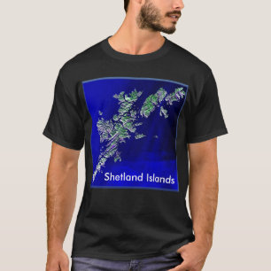Shetland Islands Map Mens Dark Basic T - Shirt
