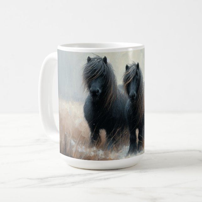 Shetland Pony (Coffee Tasse No1) Set von sechs She (Vorderseite Links)