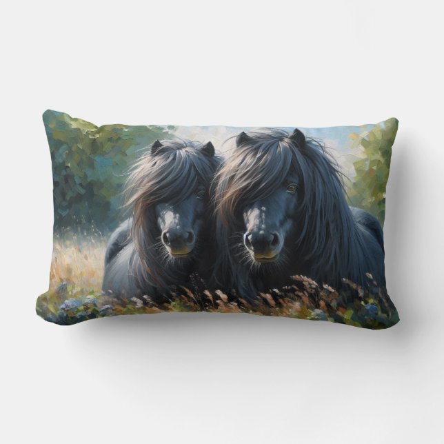 Shetland Pony Lumbar Cushion Lendenkissen (Vorderseite)
