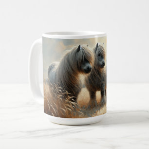 Shetland Pony Porcelain Tasse Sommerzeit