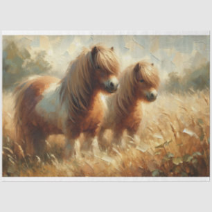 Shetland Pony Summertime Decoupage Seidenpapier