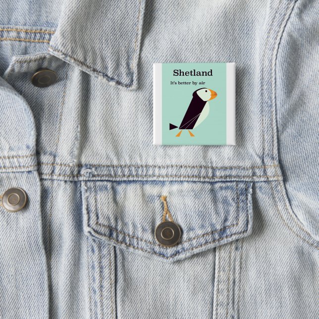 Shetland Puffin Vintage Button (Beispiel)