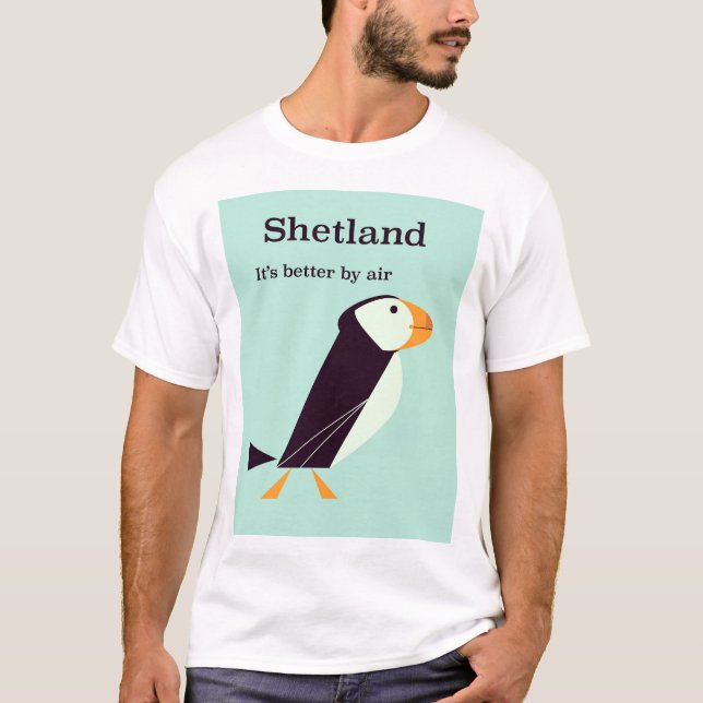 Shetland Puffin Vintage T-Shirt (Vorderseite)