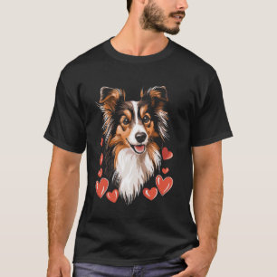 Shetland-Schäferhund zum Valentinstag T-Shirt