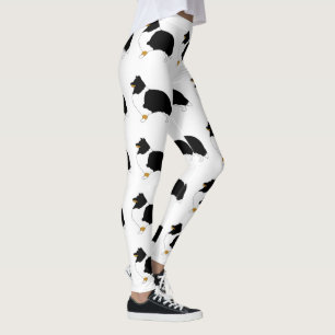 Shetland-Schafhund Schwarz-weiß und tan-Silo Leggings