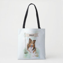 Shetland Sheepdog Aquarell personalisierter Hund