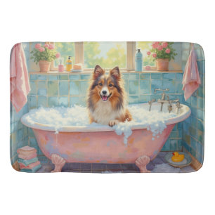 Shetland Sheepdog Badzeit Fluffige Badezimmerdekor Badematte