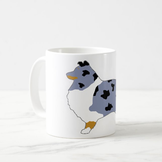 Shetland sheepdog blue merwhite and tan silo.pn kaffeetasse (Vorderseite Links)