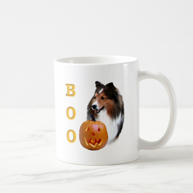 Shetland Sheepdog (Einmal) Boo Kaffeetasse (Rechts)