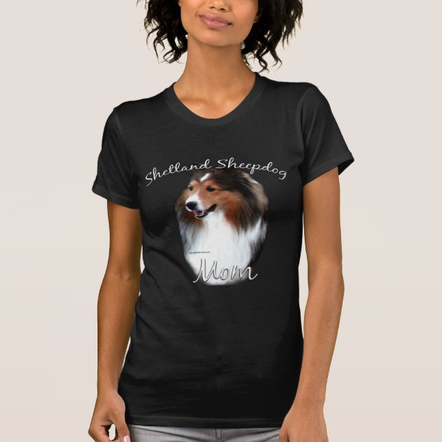 Shetland Sheepdog (Einmal) Mama 2 T-Shirt (Vorderseite)