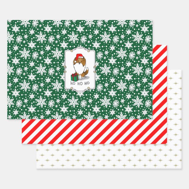 Shetland Sheepdog (Einmal) Niedlich Geschenkpapier Set (Set)