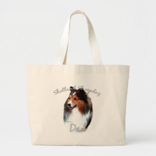 Shetland Sheepdog (Einmal) Vater 2 Jumbo Stoffbeutel
