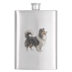 Shetland Sheepdog Flachmann