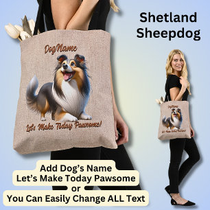 Shetland Sheepdog - Fügen Sie den Namen des Hundes Tasche