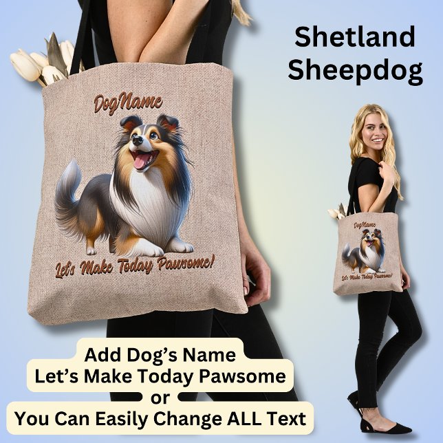 Shetland Sheepdog - Fügen Sie den Namen des Hundes Tasche (Von Creator hochgeladen)
