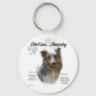Shetland Sheepdog Geschichtsdesign Schlüsselanhänger