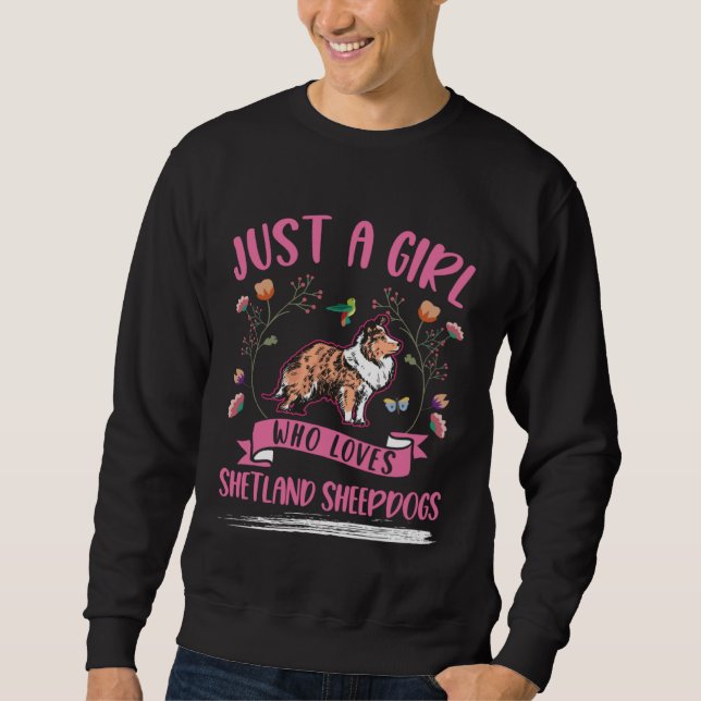 Shetland Sheepdog Girl Mini Collie Sheltie Sweatshirt (Vorderseite)