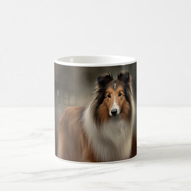 Shetland Sheepdog Halloween Beängstigend Kaffeetasse (Mittel)