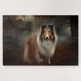 Shetland Sheepdog Halloween Gruselig