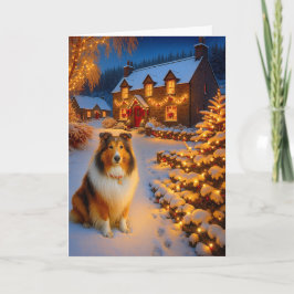 Shetland Sheepdog Holiday Card Karte