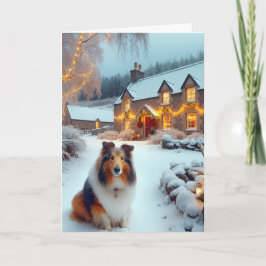 Shetland Sheepdog Holiday Karte