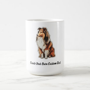 Shetland Sheepdog Hund Erstellen Sie Ihren Eigener Kaffeetasse