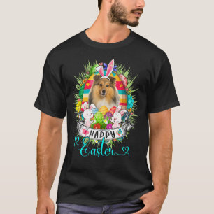 Shetland Sheepdog Hund in Ostereier Basket Happy T-Shirt