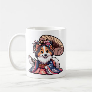 Shetland Sheepdog Hund Kimono Kaffeetasse