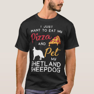 Shetland Sheepdog Hund Pizza Liebhaber Besitzer Xm T-Shirt