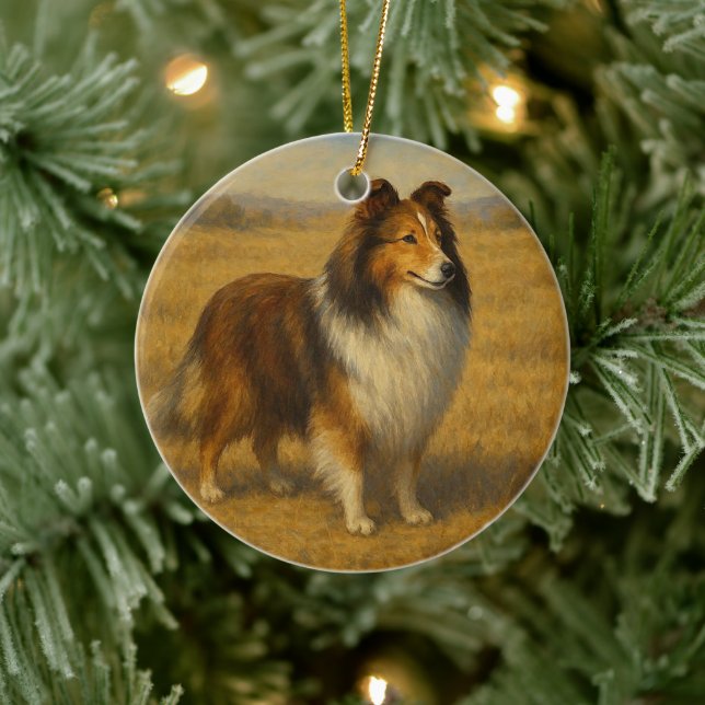 Shetland Sheepdog Keramik Ornament (Baum)
