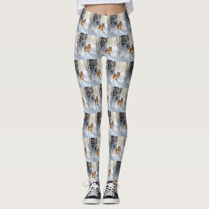Shetland Sheepdog Lass es schneien Weihnachten Leggings