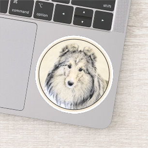 Shetland Sheepdog Malerei - Niedliche Original Hun Aufkleber