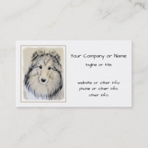 Shetland Sheepdog Malerei - Niedliche Original Hun Visitenkarte