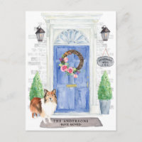 Shetland Sheepdog Moving Announccard