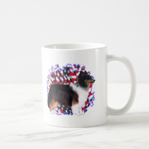 Shetland Sheepdog Patriot Kaffeetasse
