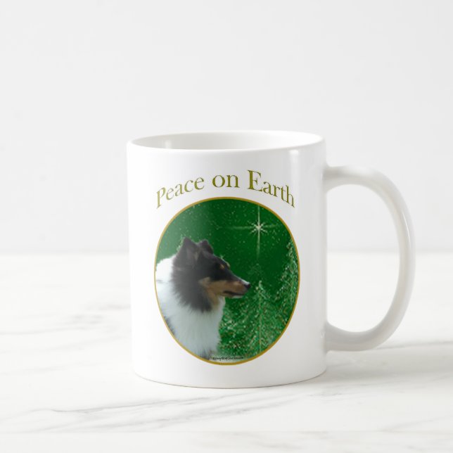 Shetland Sheepdog Peace Kaffeetasse (Rechts)