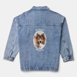 Shetland Sheepdog Pet Portrait Dog Rasse Sheltie Jeansjacke