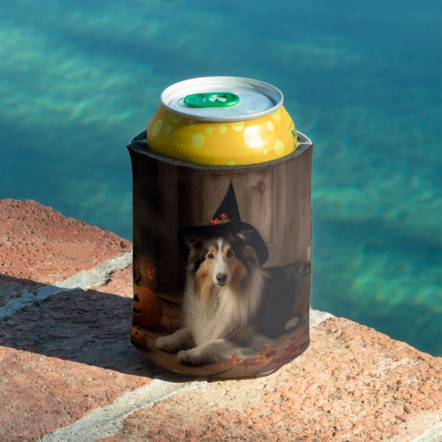 Shetland Sheepdog Pumpkins Halloween Beängstigend Dosenkühler (In Situ Pool)