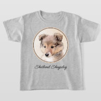 Shetland Sheepdog Puppy Malerei Original Dog Art