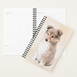 Shetland Sheepdog Puppy Peinture Chien original ar