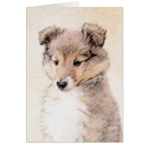 Shetland Sheepdog Puppy Peinture Chien original ar