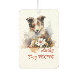 Shetland Sheepdog Puppy Pet Blume Autolufterfrischer