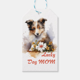 Shetland Sheepdog Puppy Pet Blume Geschenkanhänger