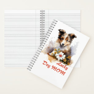 Shetland Sheepdog Puppy Pet Blume Notizbuch