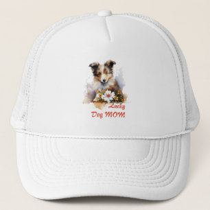 Shetland Sheepdog Puppy Pet Blume Truckerkappe